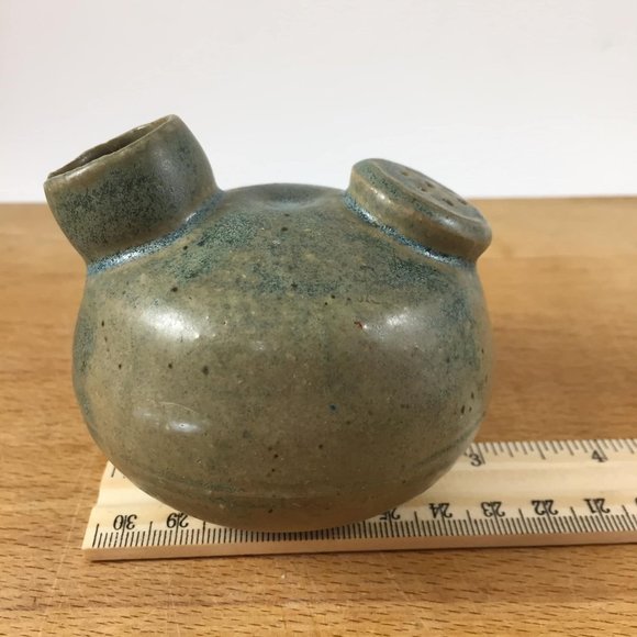 Studio Pottery Small Teapot with Plug and Strainer Spout Unique - Picture 3 of 7